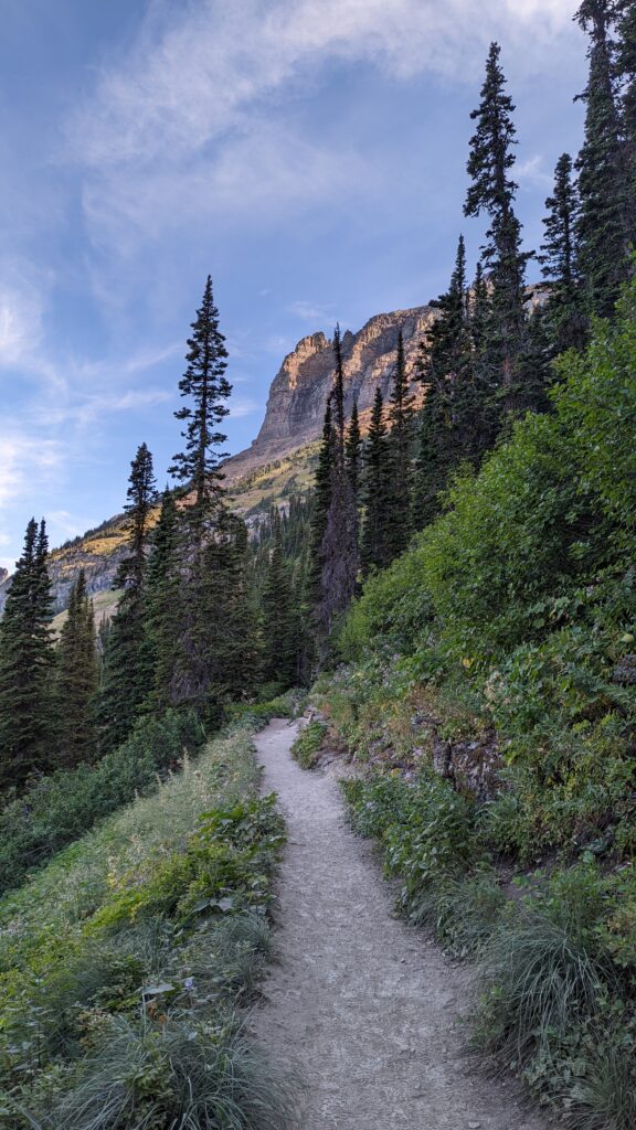 Hiking on the Highline Trail at Glacier National Park