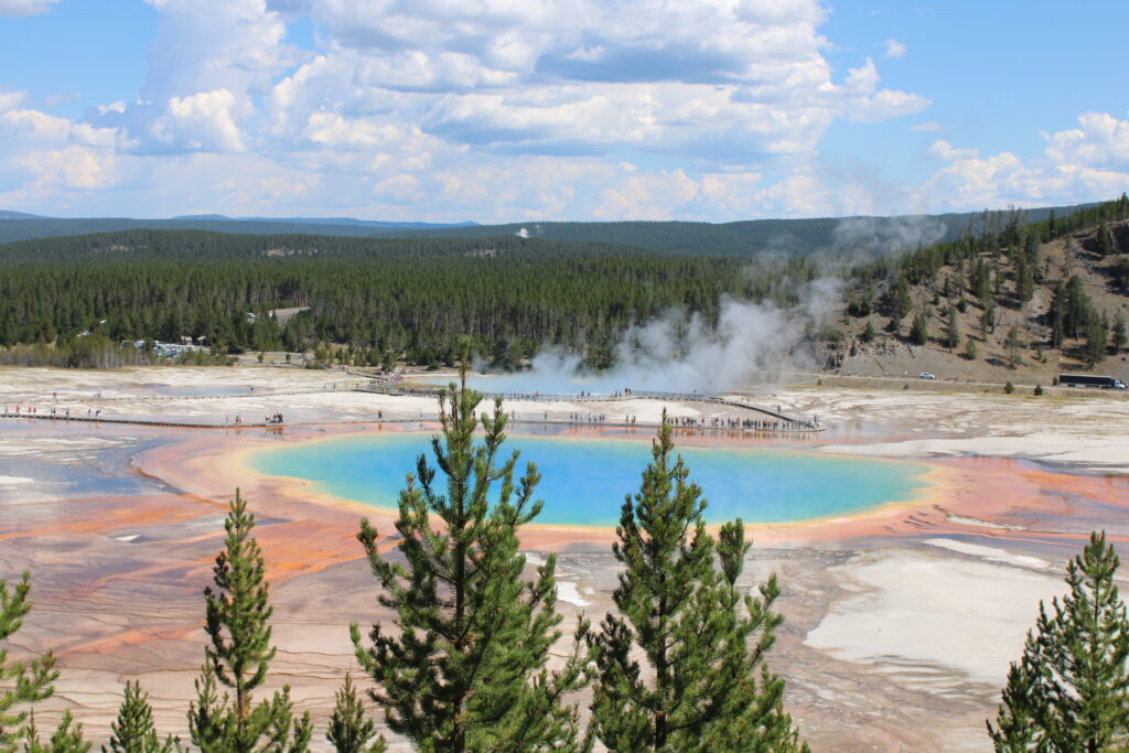 Grand Prismatic Spring from the overlook