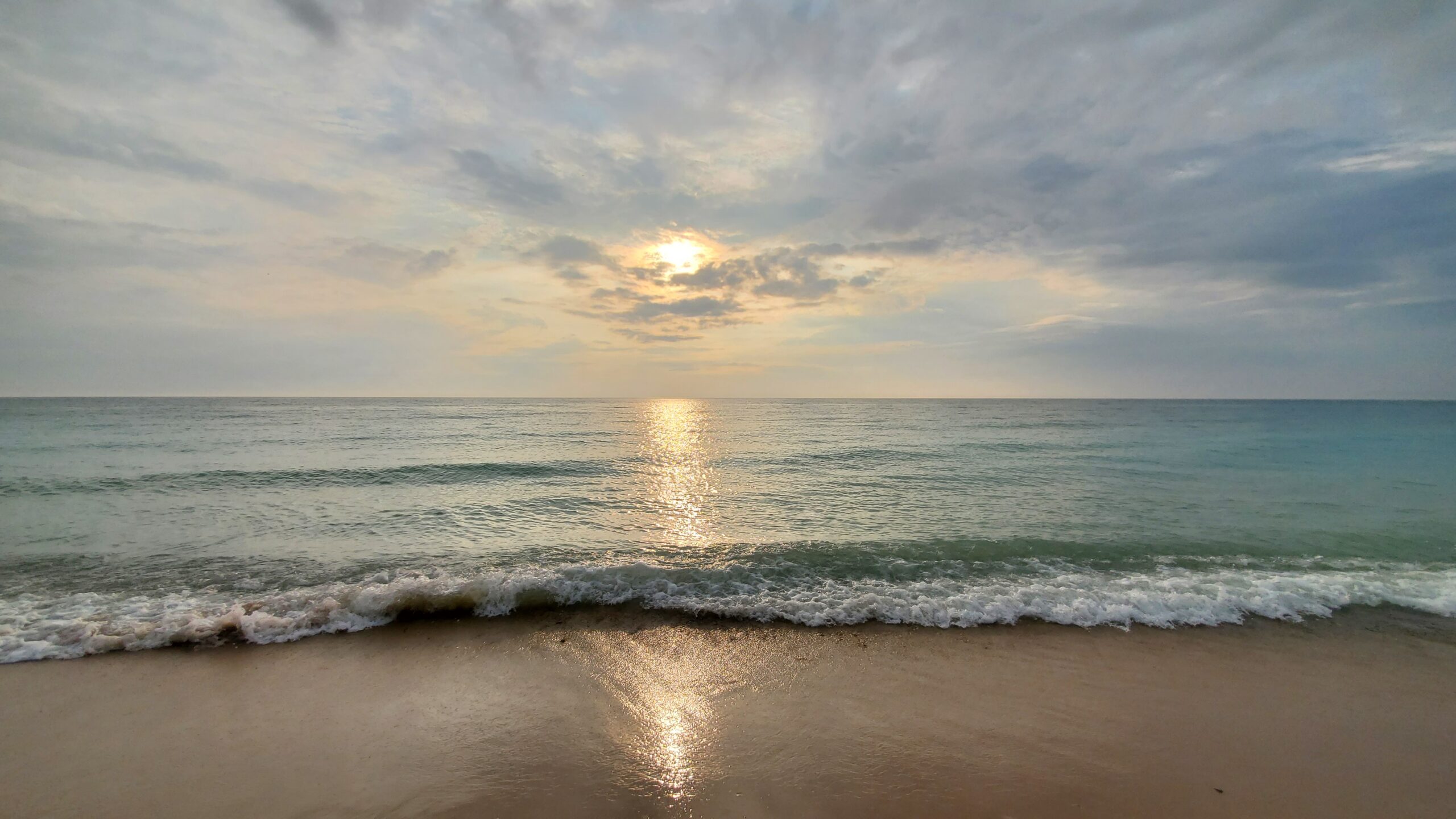 Clouds in front of the sun over Lake Michigan at Sleeping Bear Dunes National Lakeshore