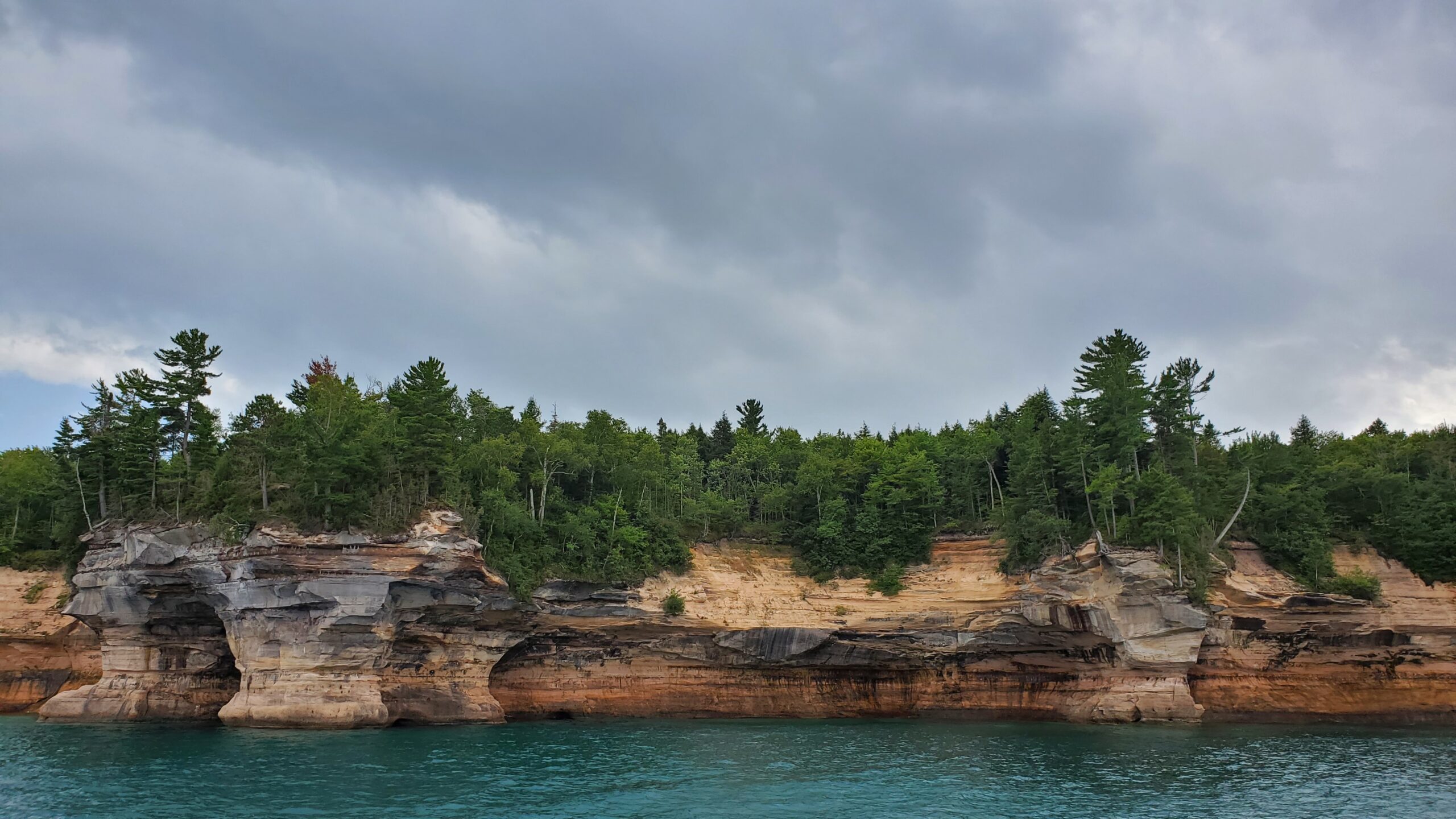 Pictured Rocks National Lakeshore from Lake Superior