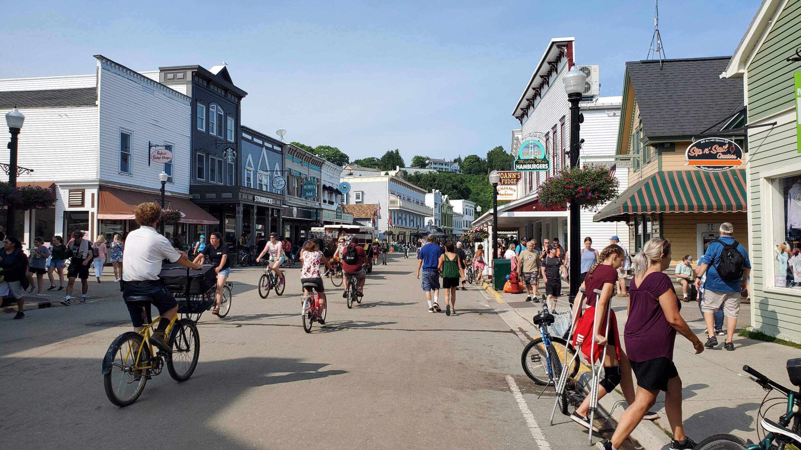 Bikes on the streets of Mackinac Island