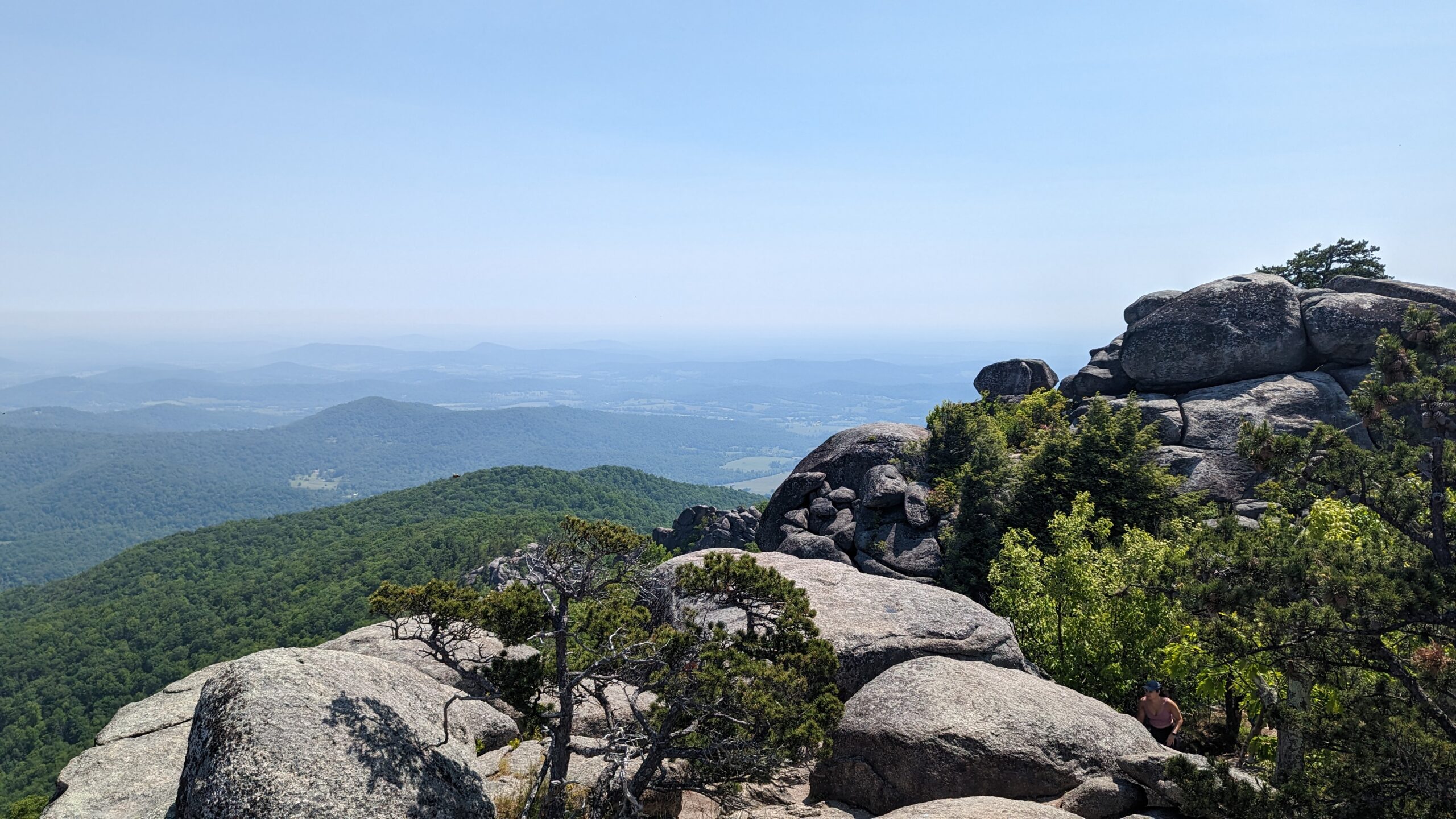 Large rocks on a mountain top in Virginia