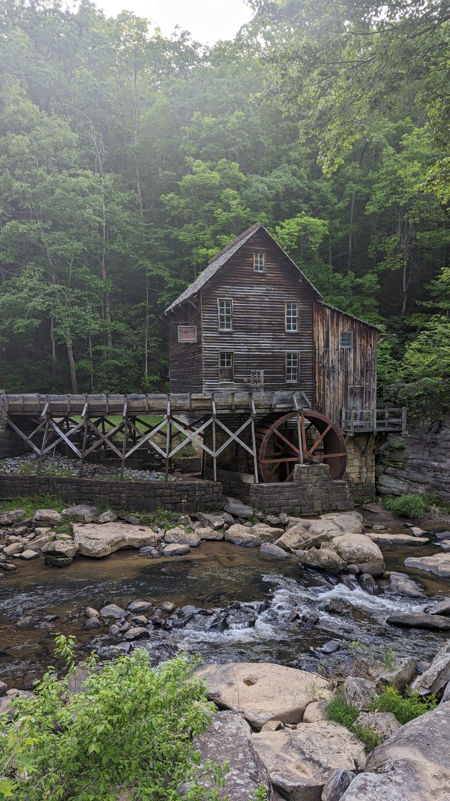 An old grist mill at Babcock State Park in West Virginia