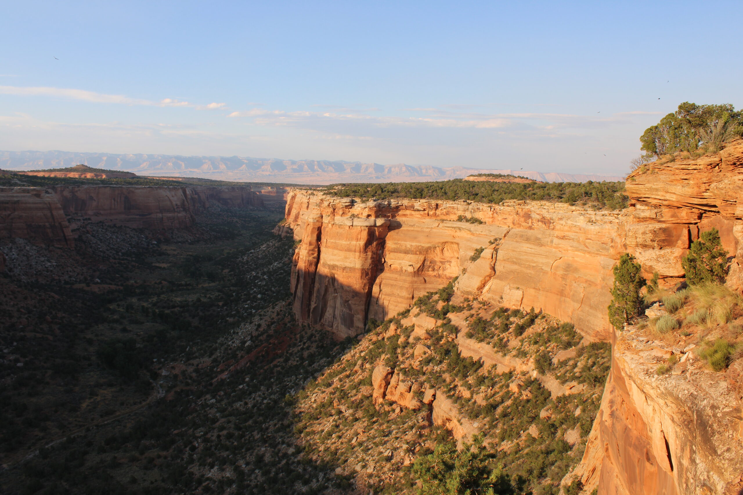 Canyon in Colorado National Monument at Sunset