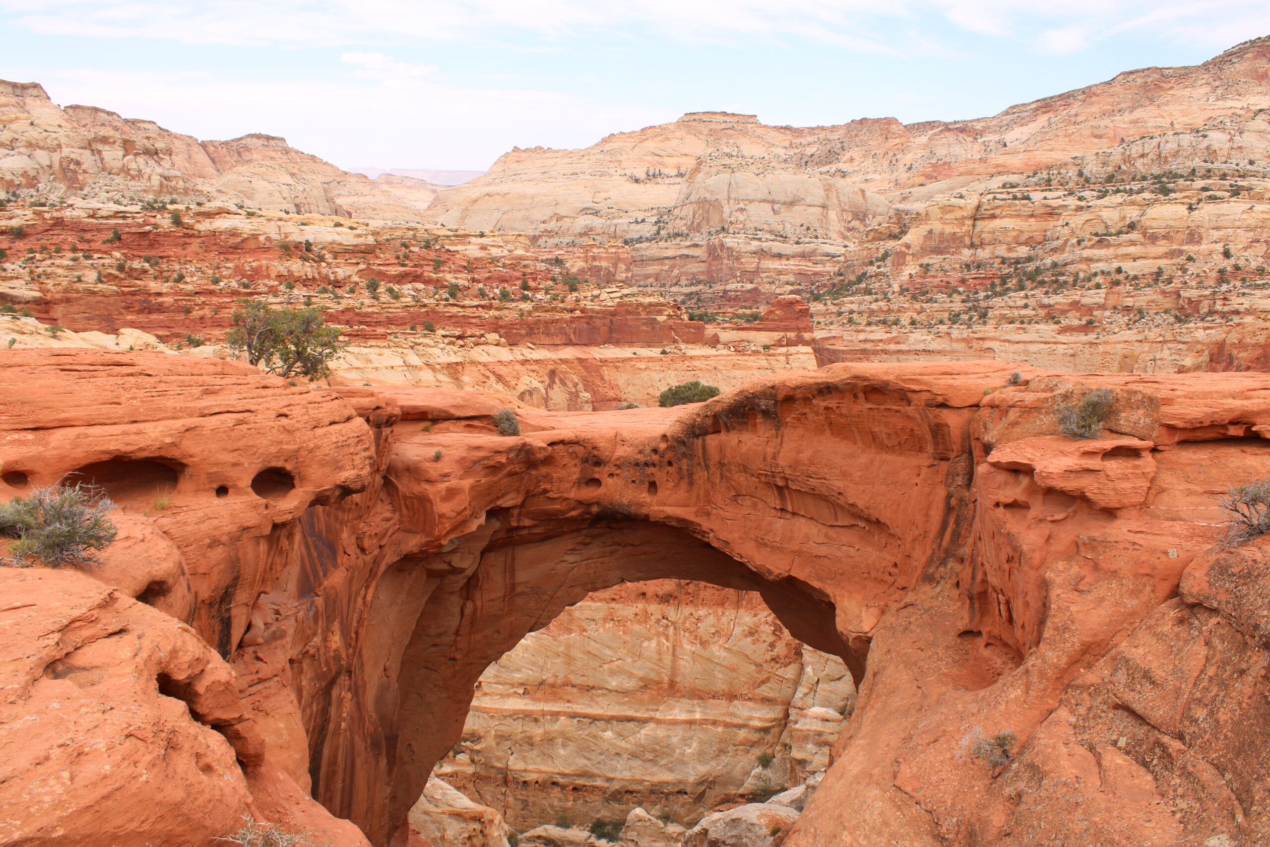 Stone arch (Cassidy Arch) at Capitol Reef National Park